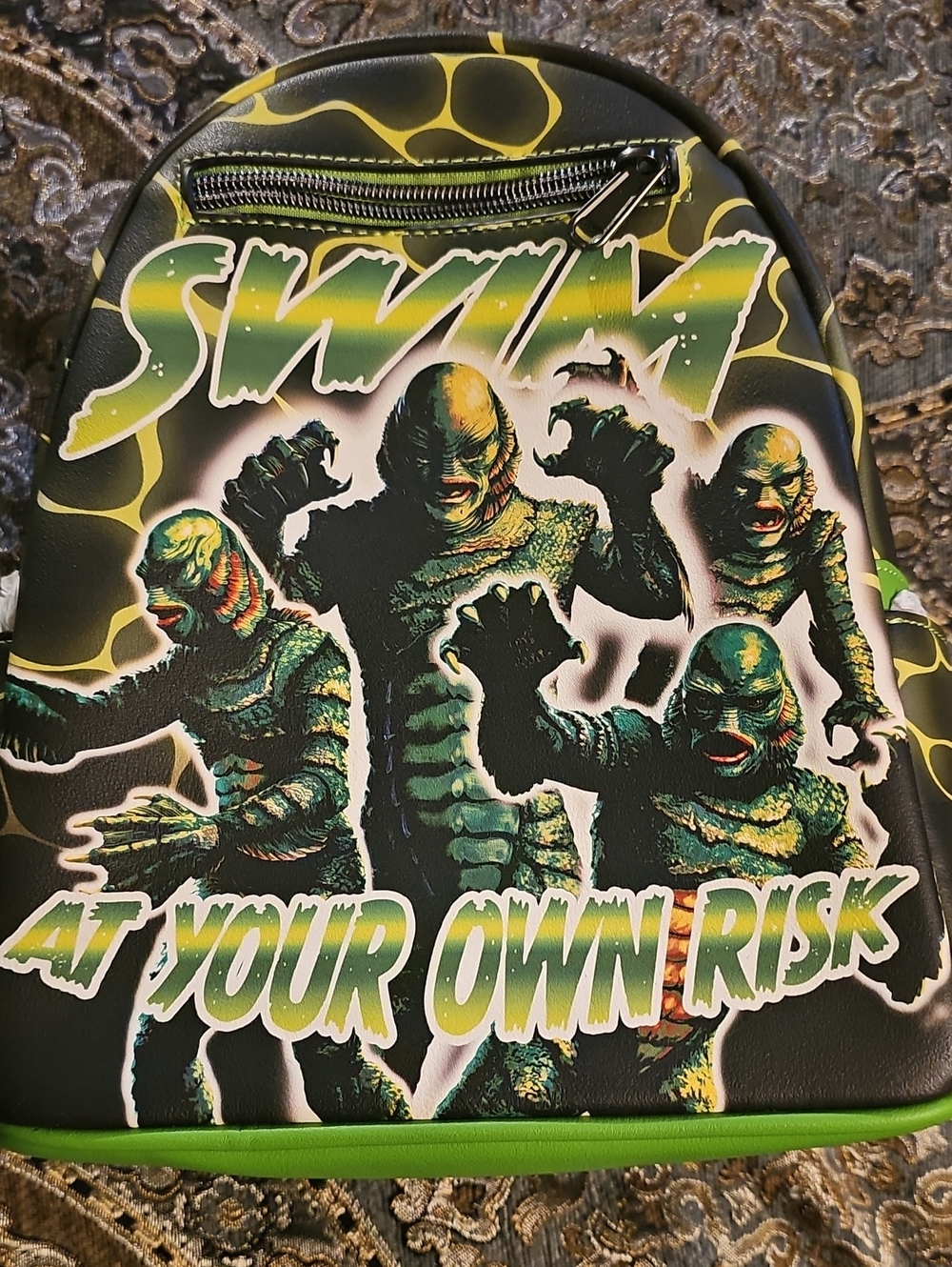 Kids Monster Graphic Swim Coverup - Green